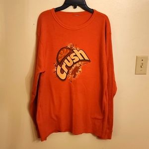 ORANGE (CRUSH) LONG SLEEVES LONG JOHN TYPE SHIRT.